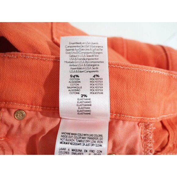 Mother Tomato Red Orange The Stunner Ankle Fray Play Date Jeans, Size 26 - Picture 13 of 15